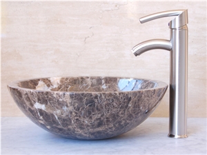 China Brown Marble Sinks & Basins, Natural Stone Sink Hot Selling