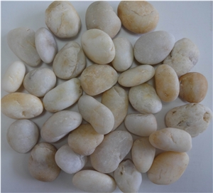 China White Marble Pebble River Stone