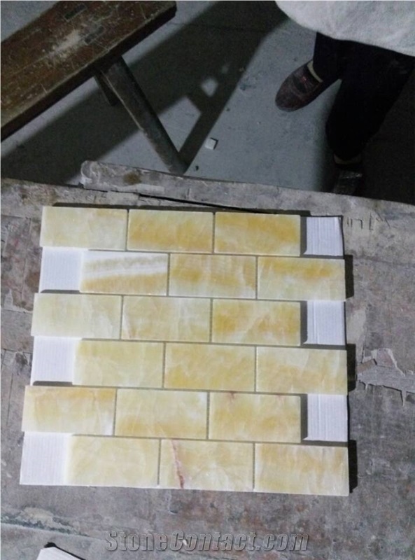 Honey Onyx Mosaic- Beautiful 3d Designcheap Price, Honey Mosaic Yellow Onyx Mosaic