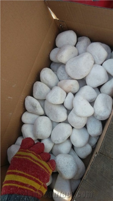 Hot Chinese Snow White River Stone, Pebble Stone