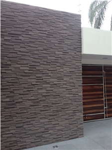 Hot Purple Wood Sandstone Stackstone Wall Cladding Tiles & Slabs