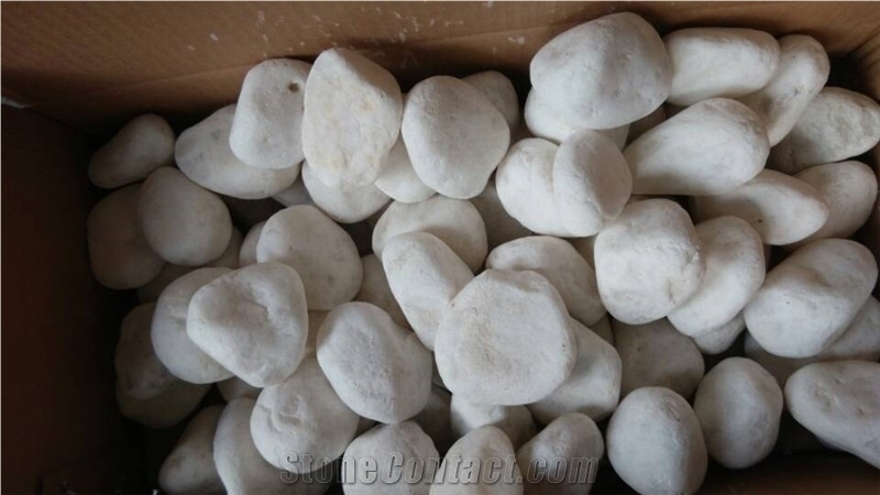 Popular and Hottest Snow White Tumbled Pebbles on Sales