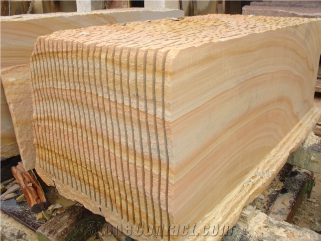 Popular Sandstoneyellow Wooden Sandstone Tile on Promotion, China Yellow Sandstone