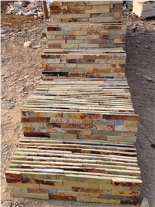 Rusty Slate Tiles Stacked Veneer 3d Wall Cladding