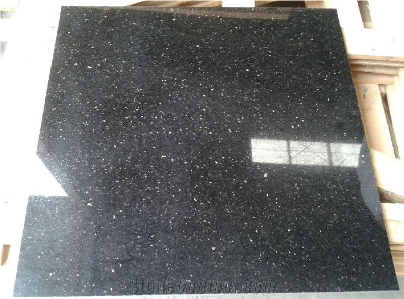 Top Quality Popular Polished Star Black Galaxy Granite on Sales Slabs & Tiles, Italy Black Granite