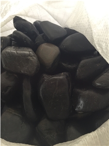 China Black Pebble Stone, River Stone, Cobbles
