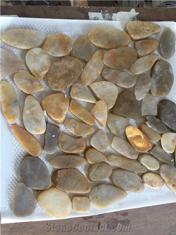 China Natural River Stone, Flat Pebble Stone, Sliced Pebbles
