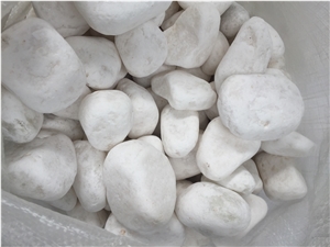 China Snow White Pebble Stone, River Stone, Cobbles