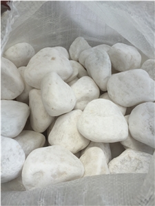 China Snow White Pebble Stone, River Stone, Cobbles