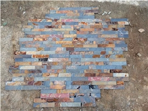 China Rust Slate Cultured Stone Wall Pannel Cladding Stone Veneer Cheap Prices