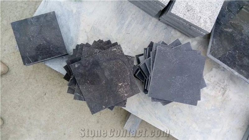 China Shandong Blue Limestone Honed Tiles & Slabs Cheap Price