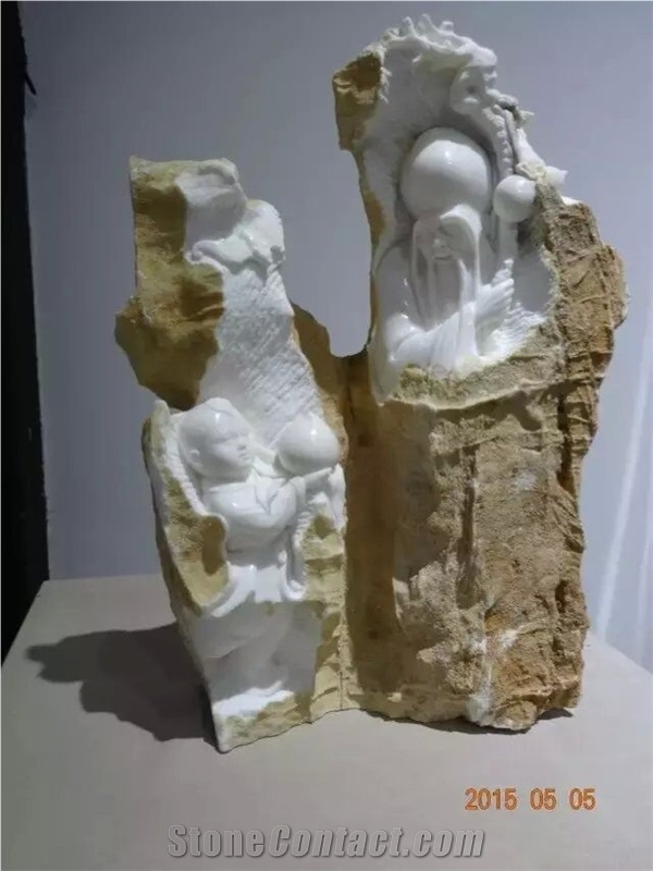 Han White Marble Sculpture & Statue,Rock Stone Carving Sculpture Western Girl Body Statues