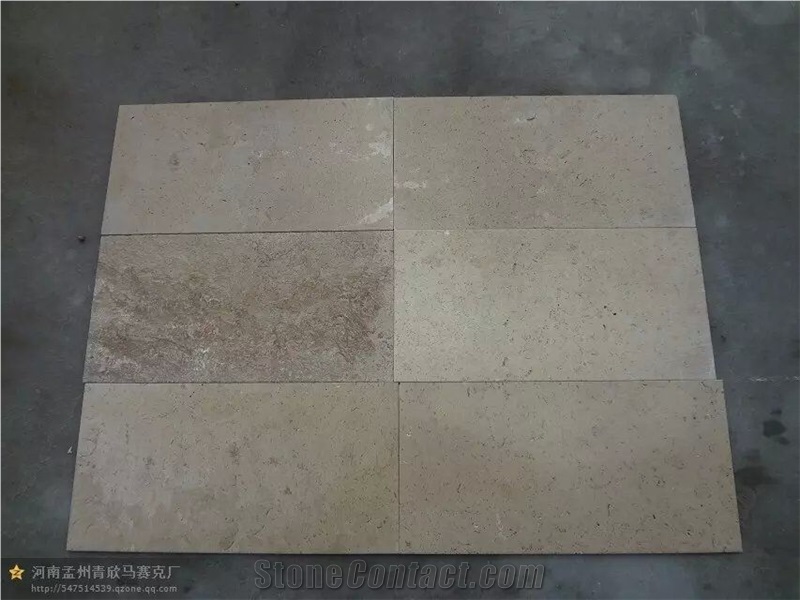 Henan Beige Travertine Tiles Slabs, China Beige Travertine