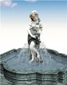 Marble Wall Fountain Pool Fountain Women Washing Sculpture Fountain