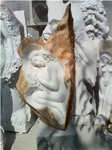 Natural Han White Marble Carving Western Figure Sculpture in Stock Low Price