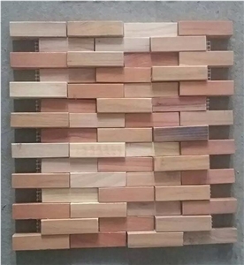 Wooden Wall Cladding Culture Stone Feature Wall