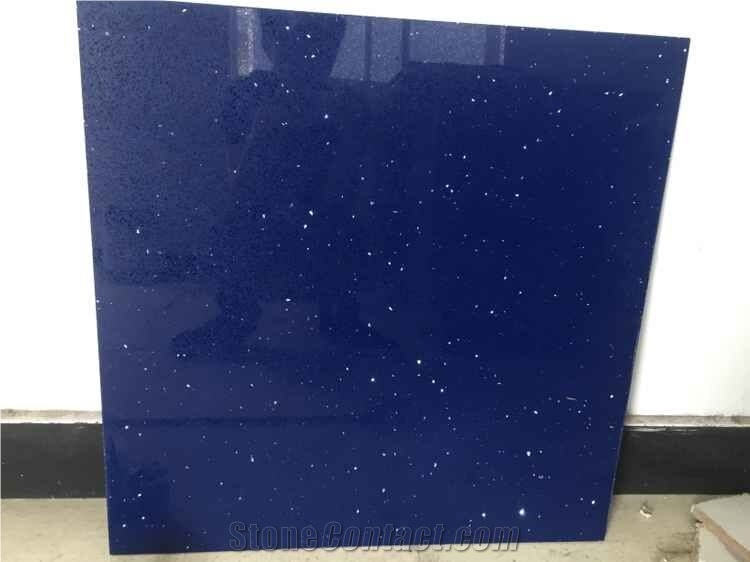 Starlight Blue Quartz Stone Tiles Polished Finish