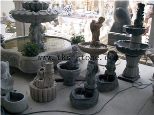 Beige Granite Animal Fountains