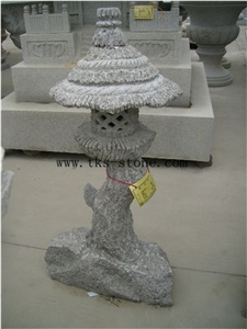 Beige Granite Lanterns Caving,Garden Lanterns&Lamps,Lantern Sculptures,Japanese Lamps