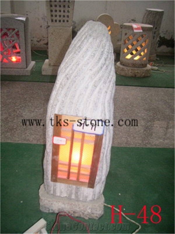 Beige Granite Lanterns,Lamp Sculptures,Lanterns Caving,Garden Lanterns&Lamps,Japanese Lanterns,Exterior Lamps