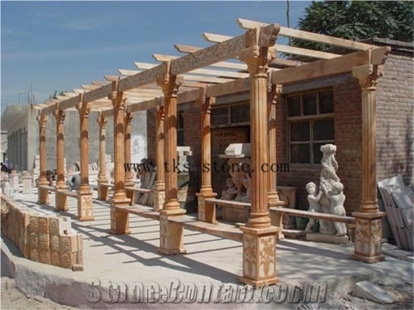 Beige Marble Carving Porches