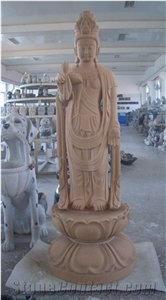Beige Sandstone Avalokitesvara, Beige Sandstone Sculpture & Statue
