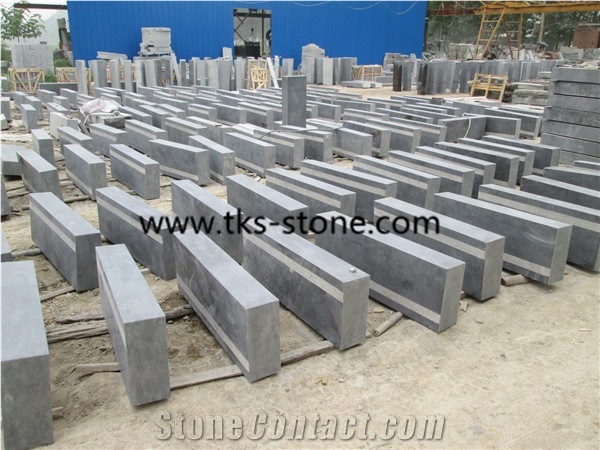 China Blue Limestone Stairs & Steps with One Anti-Slip Line