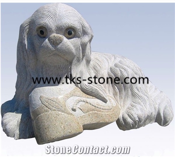 China Grey Granite Dog Sculptures & Statues,Grey Granite Dog Animal Sculptures,Dog Caving,Handcarved Sculptures,Garden Statues