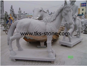 China Grey Granite Horse Sculptures & Statues,Grey Granite Horse Sculptures,Horse Caving,Animal Sculptures,Garden Statues