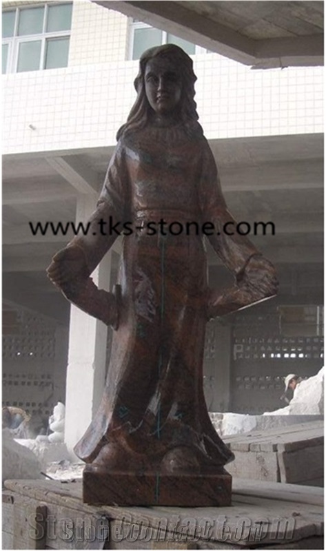 China Natural Stone Red Granite Human Sculptures&Statues,Women Sculptures,Human Caving,Western Stautes