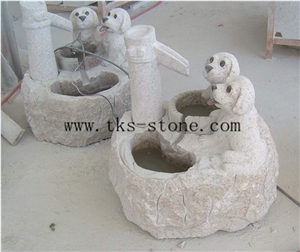 Grey Granite Animal Sculptured Fountains