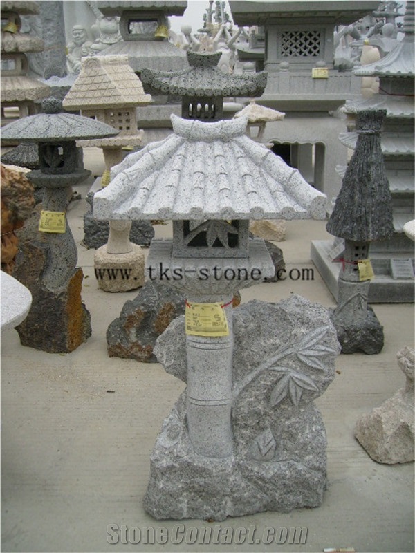 Grey Granite Garden Lanterns&Lamps,Lantern Sculptures,Lamp Caving,Japanese Lanterns,Exterior Lamps