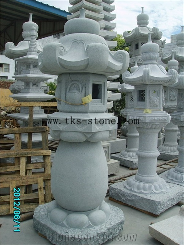 Grey Granite Garden Lanterns&Lamps,Lantern Sculptures,Lamps Caving,Japanese Lanterns,Exterior Lamps,Chinese Granite Lantern