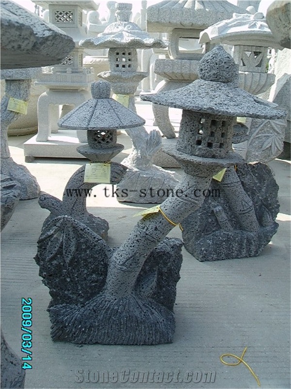Grey Granite Garden Lanterns&Lamps,Lantern Sculptures,Lamps Caving,Japanese Lanterns,Exterior Lamps
