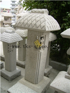 Grey Granite Japanese Lanterns,Garden Lanterns&Lamps,Lanterns Caving,Lamp Sculptures