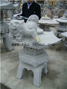 Grey Granite Lantern Sculptures,Stone Lamps Carving,Garden Lanterns&Lamps,Japanese Lanterns