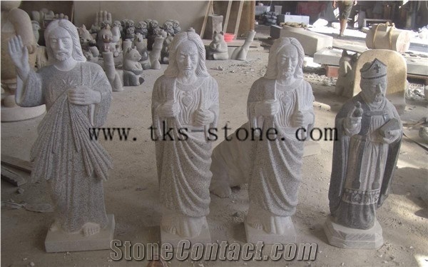 Grey Granite Pastor,Jesus Human Sculptures