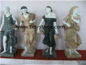 Human Sculptures&Statues,Granite Human Caving,The Four Seasons Women Statues,Handcarved Sculptures