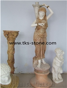 Human Sculptures&Statues,Women with Flower Caving,Granite Human Sculptures,Religious Statues