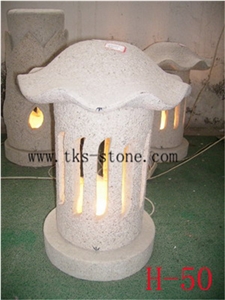 Lantern Sculptures, Beige Granite Lanterns,Lamps Caving,Garden Lanterns&Lamps