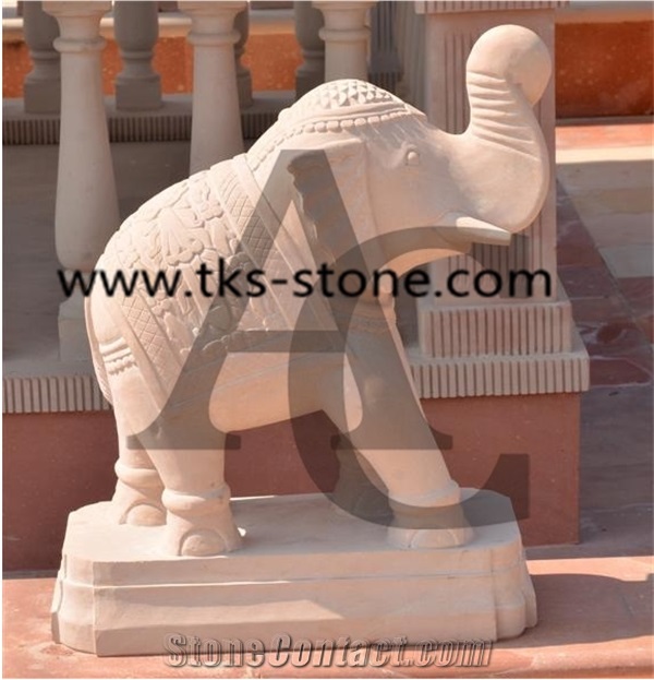 Red Granite Elephant Sculpture&Statue,Elephant Caving,Elephant Animal Statue,Garden Sculptures