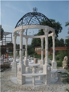 Sculpture Garden Gazebo White Marble Gazebo