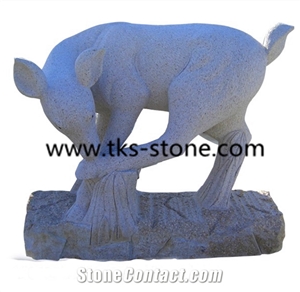 Stone Dog Sculptures&Statues,Dog Caving,Grey Granite Dog Animal Sculptures,Garden Sculptures,Western Statues