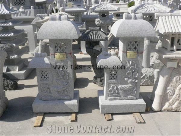 Stone Grey Granite Lanterns,Garden Lanterns&Lamps,Lamps Caving,Lantern Sculptures,Japanese Lanterns,Exterior Lamps