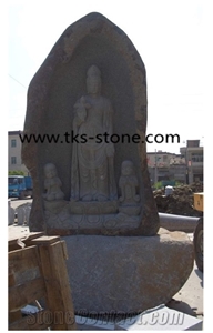 Stone Grey Granite Religious Sculptures&Statues,Buddhism Sculpture & Statue,Gods Sculptures,Human Caving,Human Statues