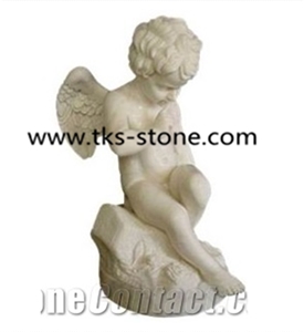Stone Human Sculptures&Statues,Angle Sculptures,Human Caving,White Granite Children Angle Sculptures,Statues