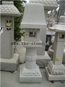 Stone Lantern Carving,Grey Granite Garden Lanterns&Lamps,Lanterns Sculptures,Japanese Lanterns,Exterior Lamps