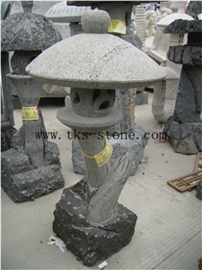 Stone Lanterns Carving,Grey Granite Garden Lanterns&Lamps,Lantern Sculptures,Japanese Lamps