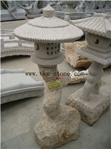 Stone Lanterns Caving,Beige Granite Garden Lanterns&Lamps,Japanese Lanterns,Exterior Lamps,Lantern Sculptures