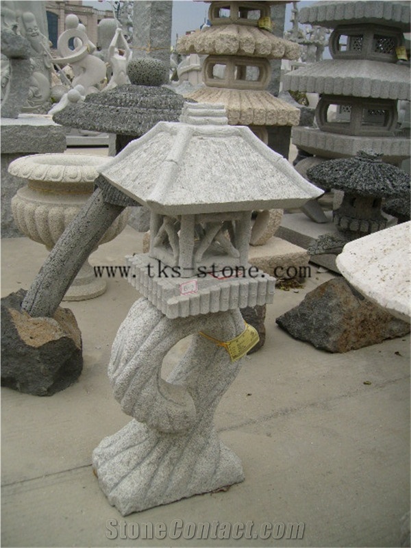 Stone Lanterns Caving,Beige Grantie Lantern Sculptures,Garden Lanterns&Lamps,Japanese Lanterns,Exterior Lamps, Sculpture Granite Japanese Lanterns